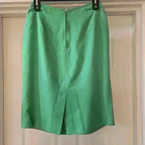 Jones New York Womens Lined Midi Skirt Clover Green size 6 - Picture 2 of 6